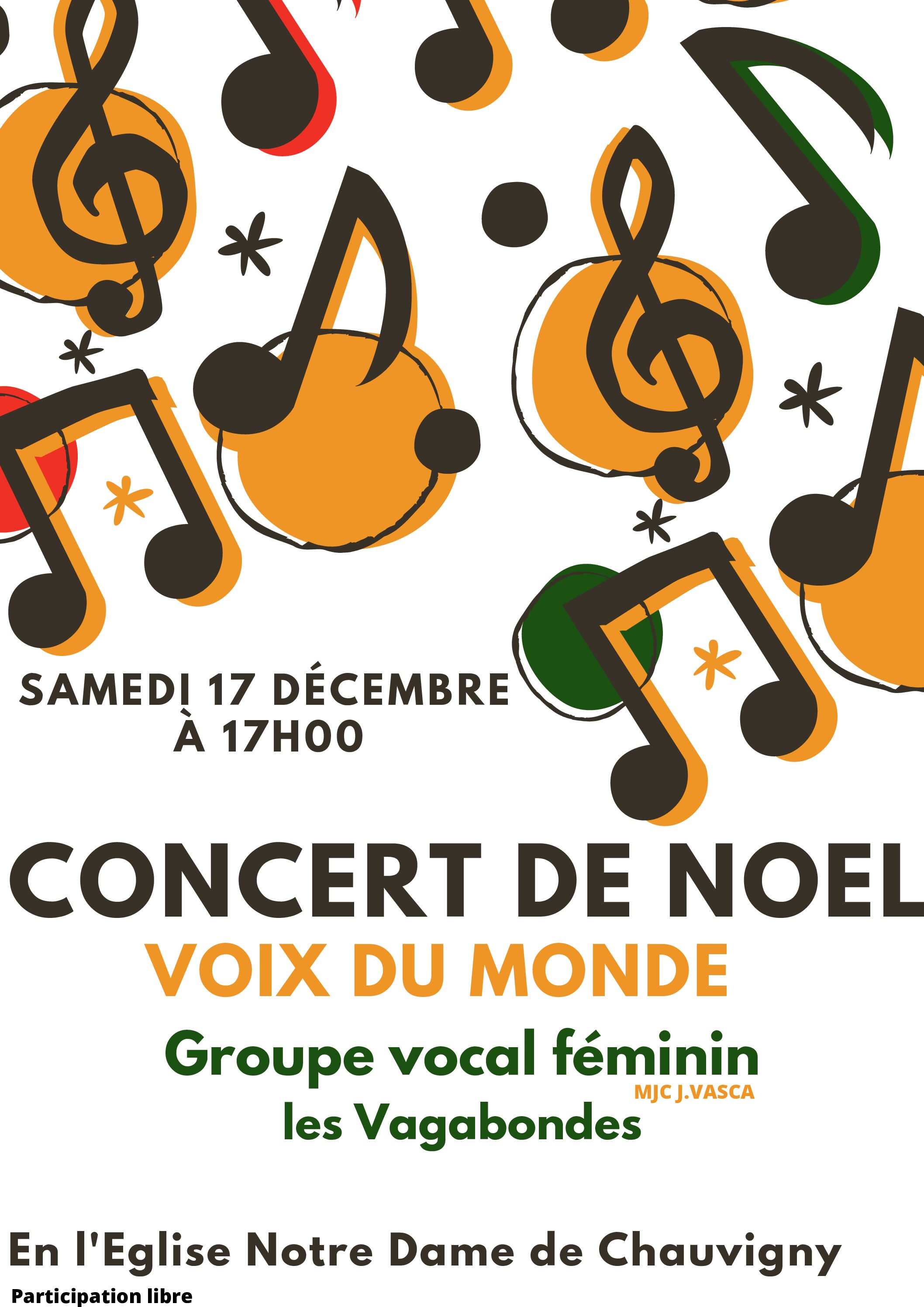 Lire la suite à propos de l’article 17 décembre concert de Noël à l’église Notre Dame de Chauvigny avec les Vagabondes